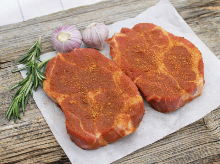 Schweinekamm Steak trocken gewürzt